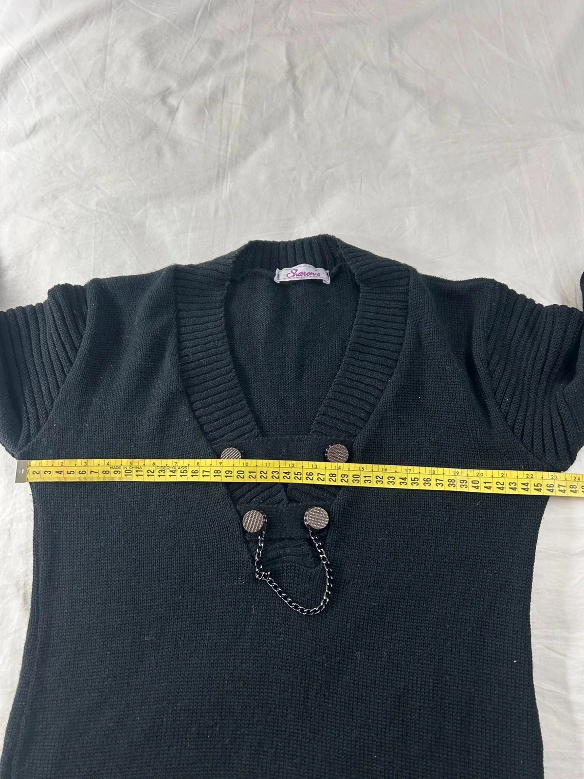 Cardigan vintage estilo Sharon’s rétro Y2k 50% lâna tamanho único – photo 8